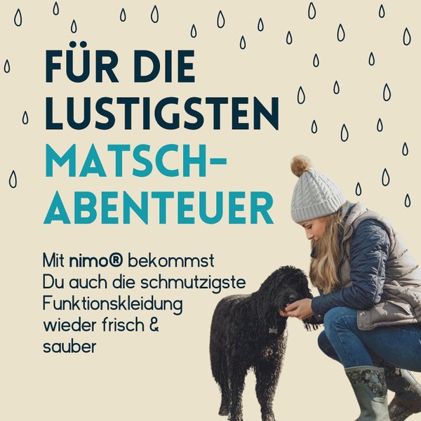 nimo® Waschmittel für Funktionskleidung • reinigt zuverlässig ohne Duftstoffe und Farbstoffe