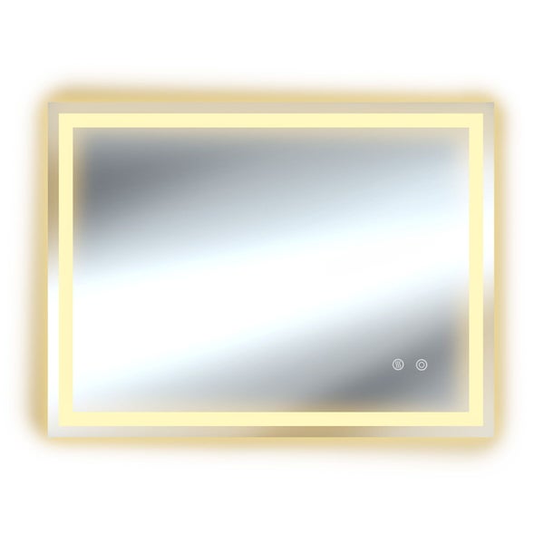 Rechteckiger Spiegel mit LED-Beleuchtung für das Badezimmer