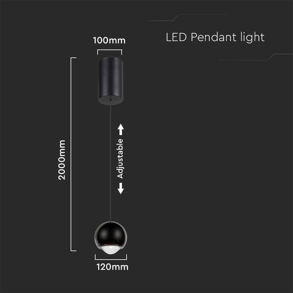 LED-Pendelleuchte mit einstellbarer Höhe und den Maßen 100 mm und 120 mm