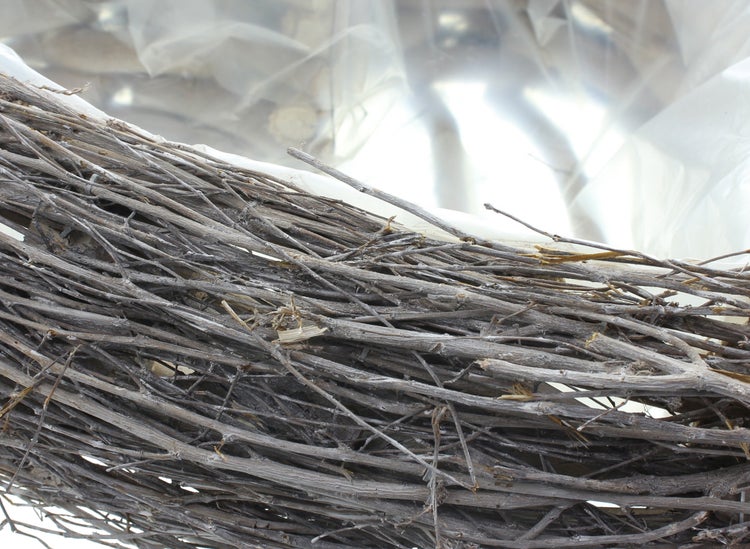 FRANK FLECHTWAREN|Pflanzer Herz, Ø 35 x 11 cm, innen Ø 28 cm, WEIDE, FOLIE