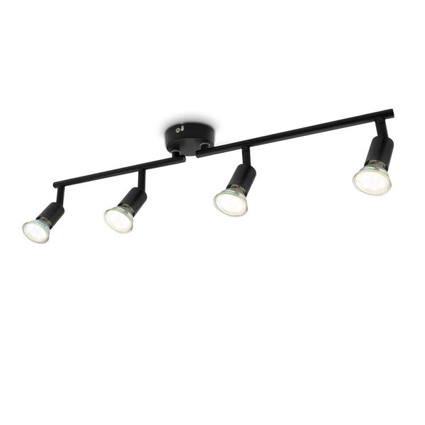 Deckenstrahler - 11,6W, 1040lm, LED, schwenkbar, GU10, warmweiß, schwarz