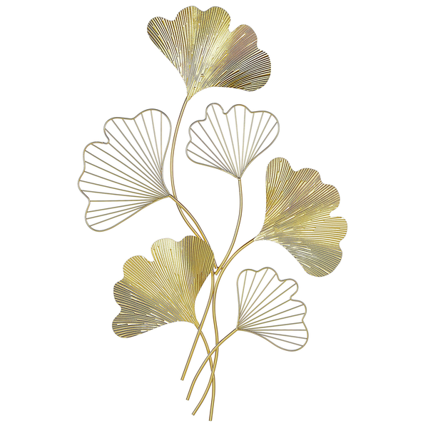 Dekorative Wanddekoration mit Gingko Blättern