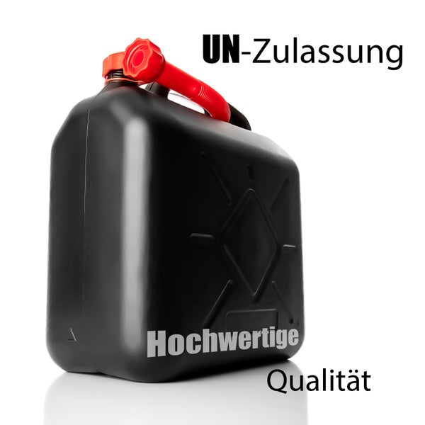 BigDean 2 Stück Benzinkanister 10L mit flexiblem Ausgießer - Kraftstoffkanister für Benzin & Diesel - UN-Zulassung handlicher Kanister Dieselkanister Reservekanister - Made in Europa