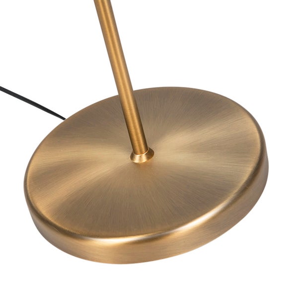 Detailansicht des runden Lampenfußes aus Metall.