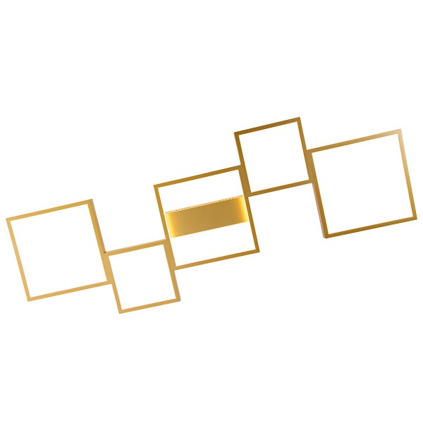 Deckenleuchte mit quadratischem Rahmen