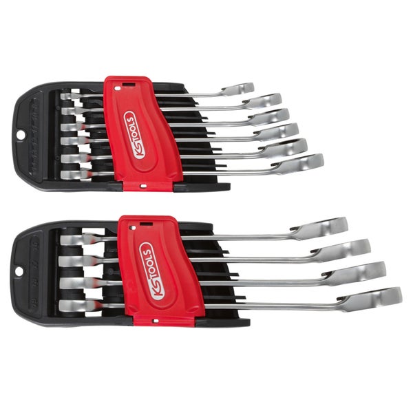 KS TOOLS DUO GEARplus Ratschenringmaulschlüssel mit Maul-Ratschenfunktion umschaltbar 10tlg. - 503.5950
