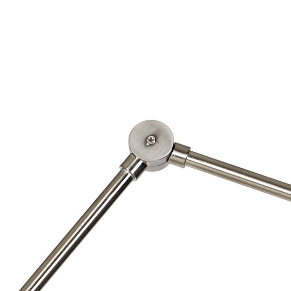 Gelenkverbinder für Vorhangstangen aus gebürstetem Metall für Ecklösungen.