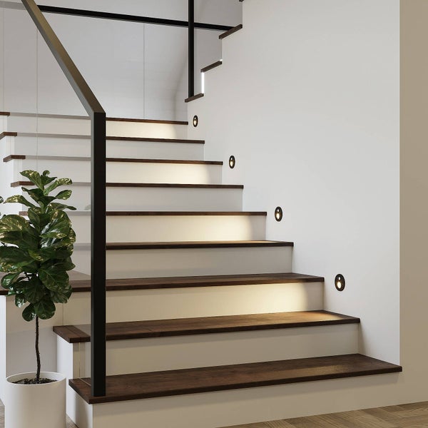 Arcchio LED Wandeinbaustrahler Neru mit Bewegungsmelder (Modern) in Schwarz aus Aluminium (1 flammig, ) Wohnzimmerleuchte