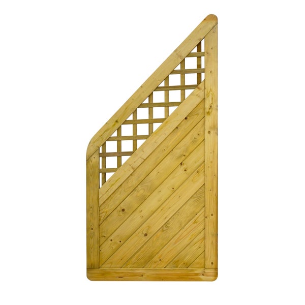 Holzzaun mit Lattenrost