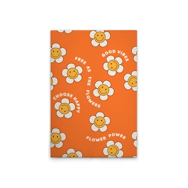 Leinwandbild mit Blumen und positiven Sprüchen