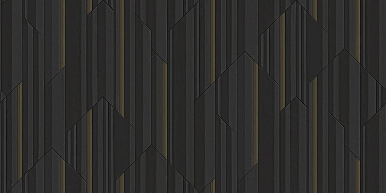 Zambaiti Tapete grafische Linien Dunkelgrau - 106 cm x 10 m - 662309