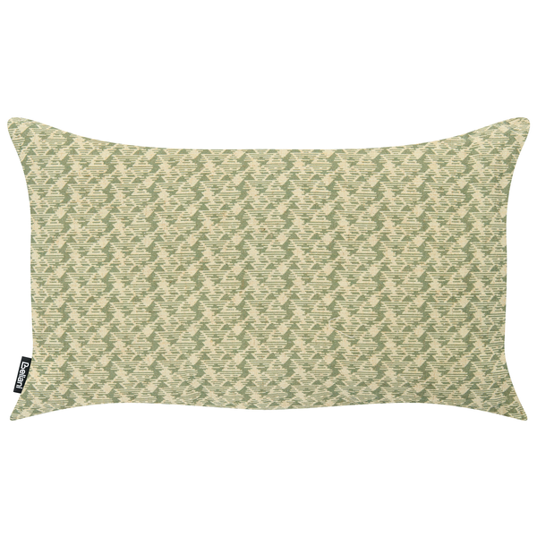Rechteckiges Kissen mit geometrischem Muster aus Stoff mit Bellani Logo