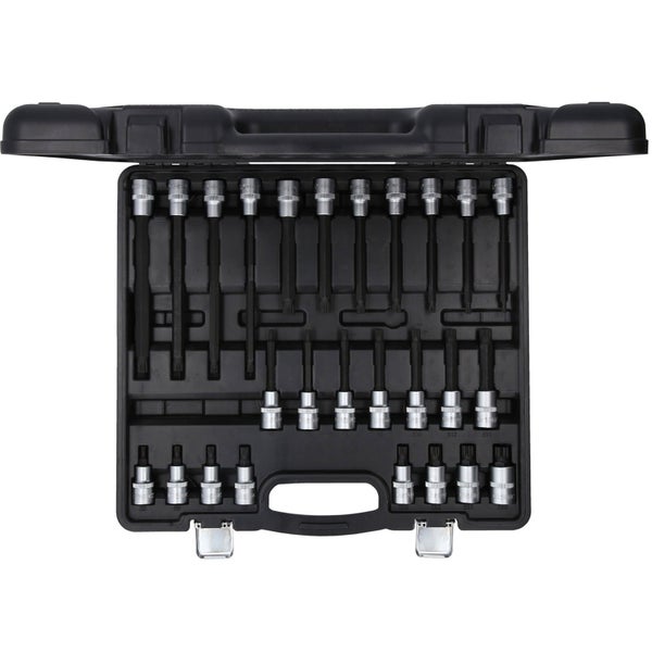 KS TOOLS 1/2 Bit-Stecknuss-Satz für Vielzahn (XZN)-Schrauben 26tlg. - 911.4540