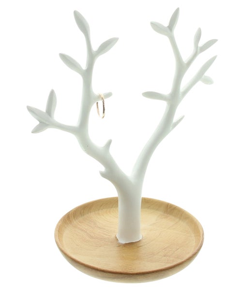 FRANK FLECHTWAREN | Schmuckbaum White, POLYRESIN, 17,5 x 12,5  x 21,5 cm