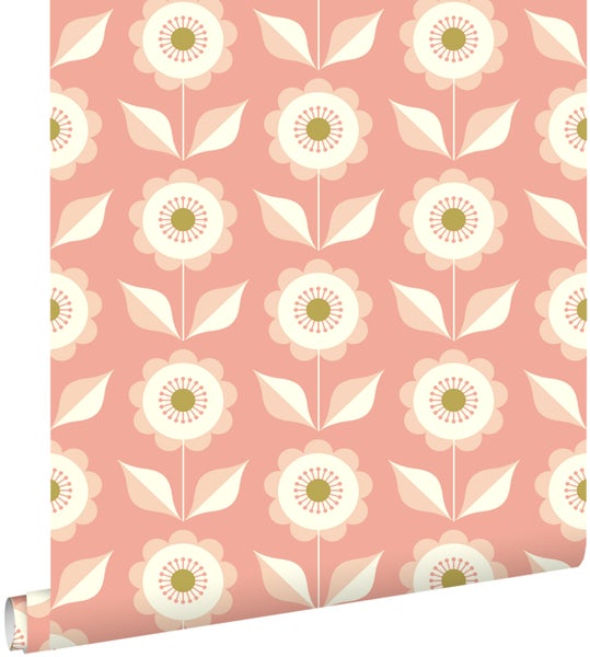 Tapetenrolle mit Blumenmuster