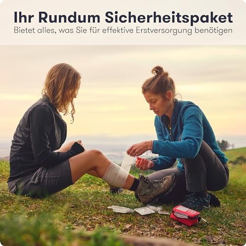 Mini Erste Hilfe Set - Kompakt & Leicht - 51 Teile für Reisen, Outdoor, Camping, Fahrrad - Reiseapotheke Erste Hilfe Set Outdoor Erste Hilfe Set Kinder Erste Hilfe Set Fahrrad