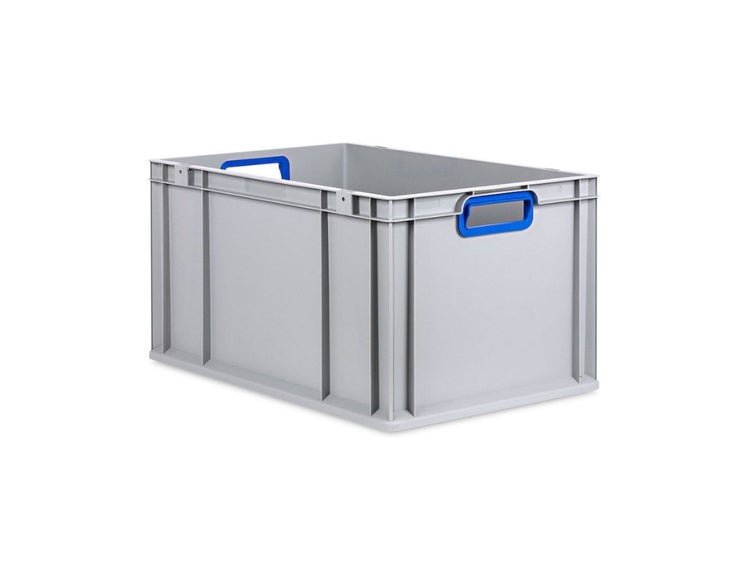 PROREGAL Eurobox Nextgen Color HxBxT 32 x 40 x 60 cm 65 Liter Griffe Blau Offen Verstärkter Boden Eurobehälter Transportbox