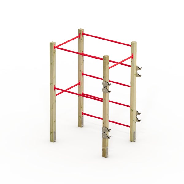 WICKEY FIT Base 410 – Outdoor-Fitnessgerät – rot