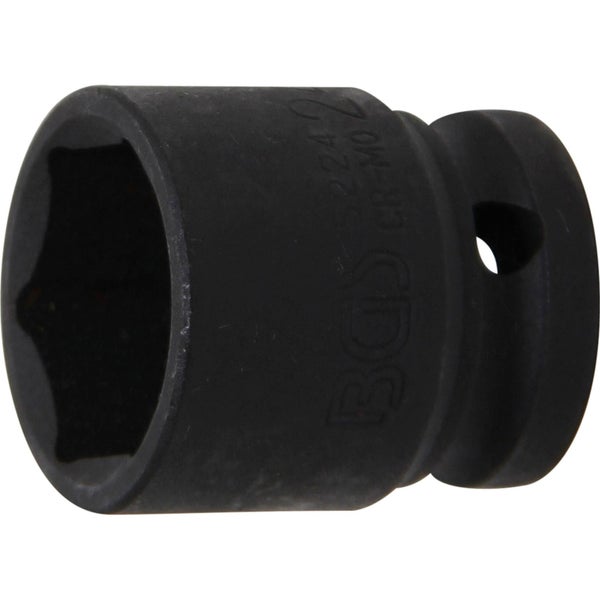 BGS Kraft-Steckschlüssel-Einsatz Sechskant Antrieb Innenvierkant 12,5 mm (1/2) SW 24 mm - 5224