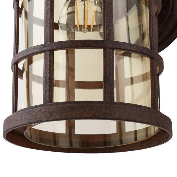 Lindby Wandleuchte außen (Laterne) Ankea (Retro, Vintage Antik) in Braun aus Metall (1 flammig E27) - Außenwandleuchten Wandlampe Led Außenlampe Outdoor für Außenwand/Hauswand Haus