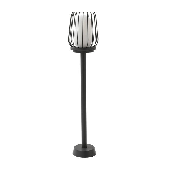 Lucande Chandan (spritzwassergeschützt (Modern) in Schwarz aus Aluminium (1 flammig, E27)