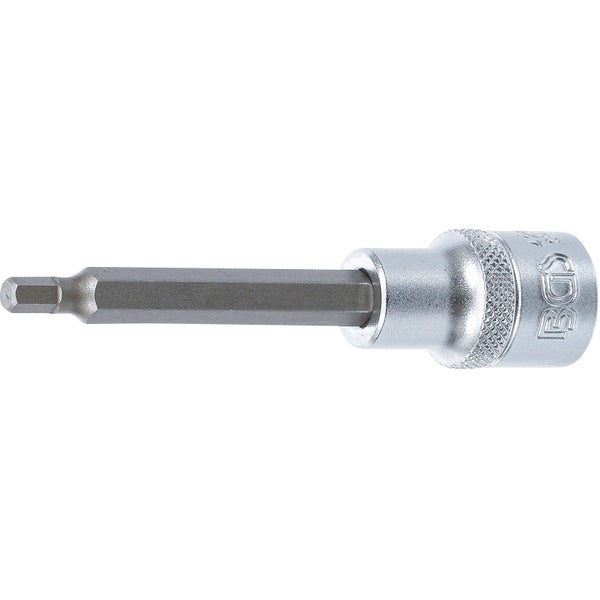BGS Bit-Einsatz Länge 100 mm Antrieb Innenvierkant 12,5 mm (1/2) Innensechskant 5 mm - 4260