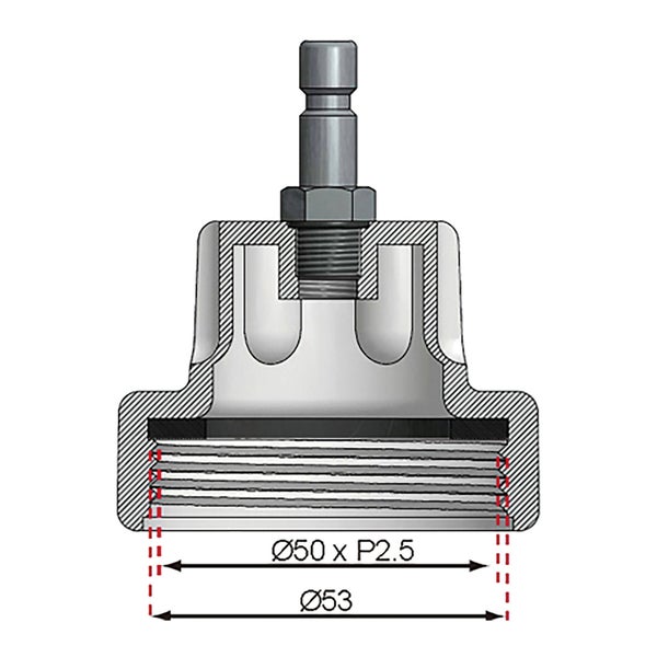 BGS Adapter Nr. 6 für Art. 8027 / 8098 für Daewoo / Ford / Jaguar / Jeep / Land Rover / Mercedes-Benz / Pontiac / Porsche / Saab - 8027-6