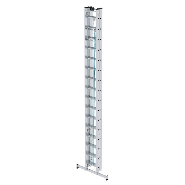 PROREGAL Sprossen-Seilzugleiter 3-Teilig mit Traverse 3 x 16 Sprossen