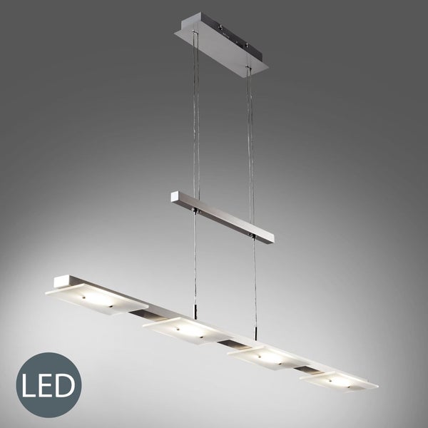 Hängelampe - 18W, 1600lm, LED, höhenverstellbar, , warmweiß, matt-nickel