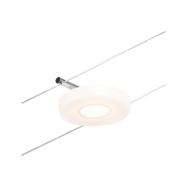 CorDuo LED Seilsystem DiscLED Einzelspot 200lm 4,5W 3000K 12V Chrom matt, Chrom