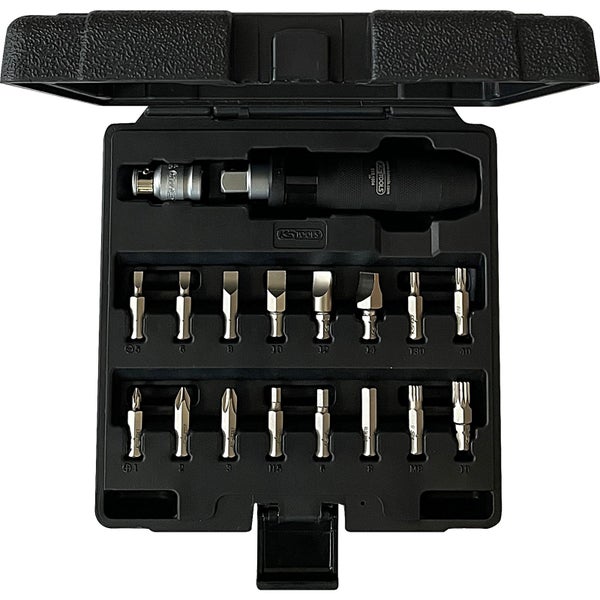 KS Tools Bit-Satz mit Schlagschrauber in geöffnetem, schwarzem Koffer