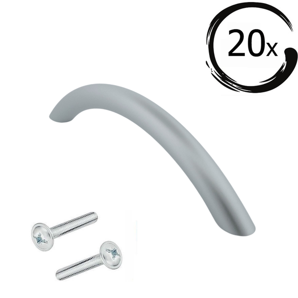 Möbelgriff aus Metall, 20er Pack mit Schrauben