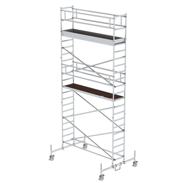 Rollgerüst mit zwei Plattformen für Arbeiten in der Höhe