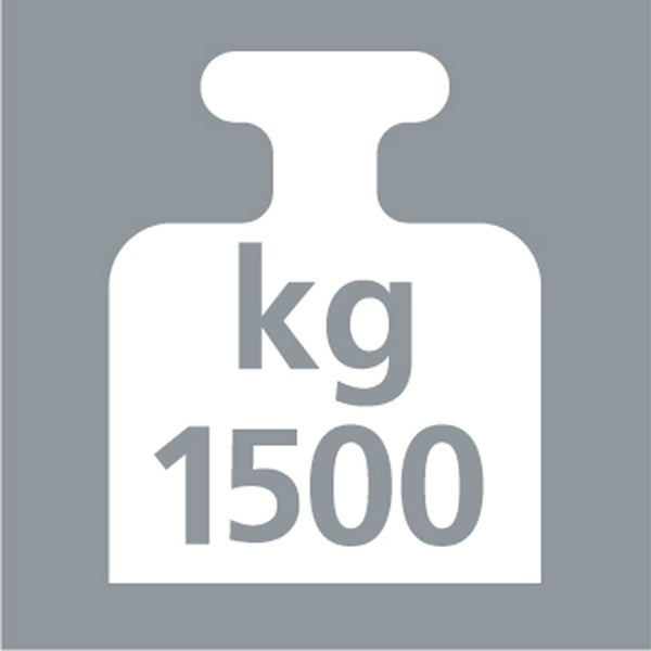 Symbol für maximale Traglast 1500 Kilogramm