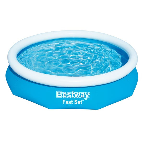 Bestway Fast Set Aufstellpool, rund, mit aufblasbarem Ring.