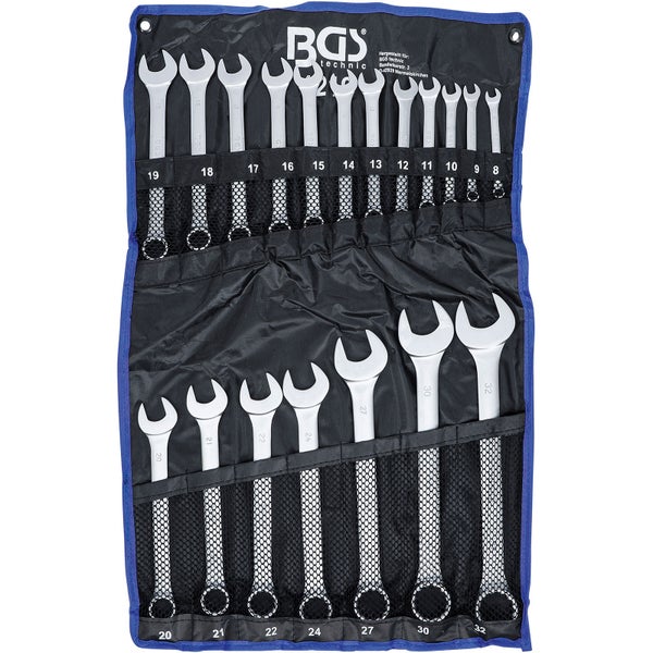 BGS Maul-Ringschlüssel-Satz SW 8 - 32 mm 19tlg. - 1219