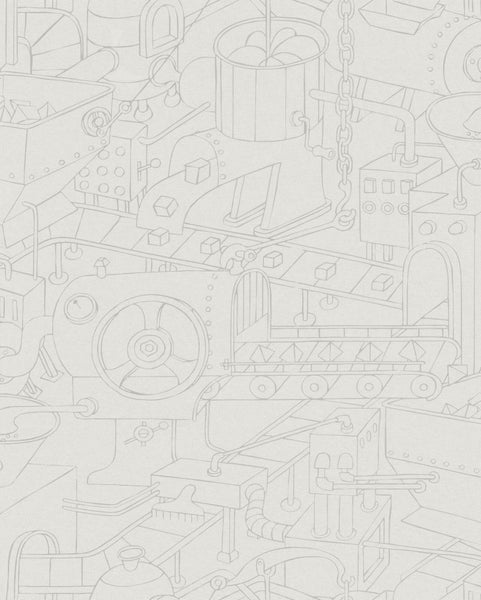 Tapete mit Fabrikmaschinenmuster