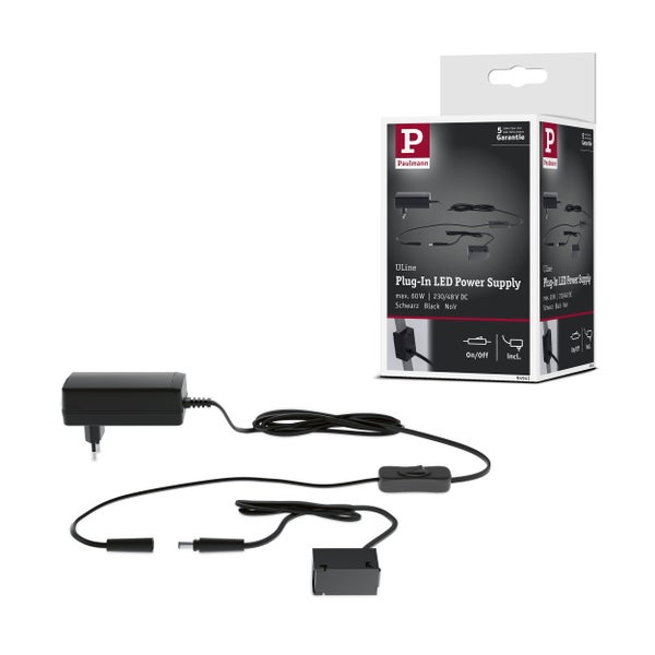 ULine Zubehör Plug-In Trafo 60VA 230/48V 100 mm Schwarz