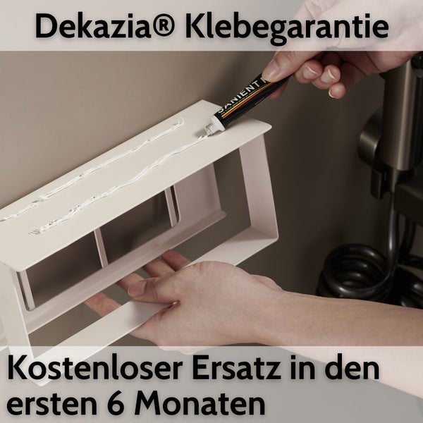 DEKAZIA® Duschablage ohne Bohren weiss beige | Duschablage weiß ohne Bohren Duschablage ohne bohren weiß Badezimmer Regal weiß Duschregal weiß Duschablage weiss Duschregal ohne Bohren weiß Badblage