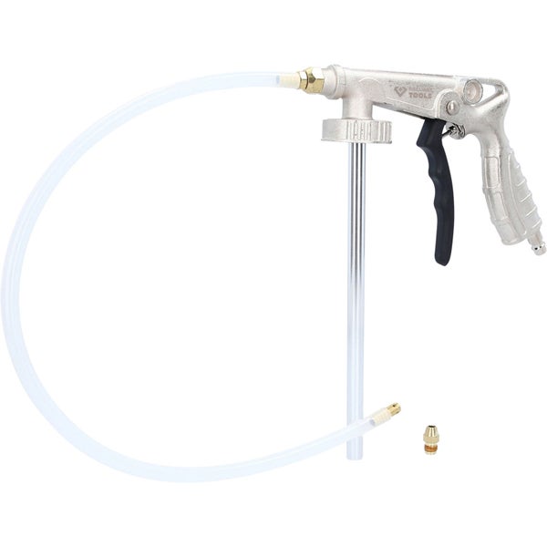 Druckbecherpistole mit Schlauch und Düse