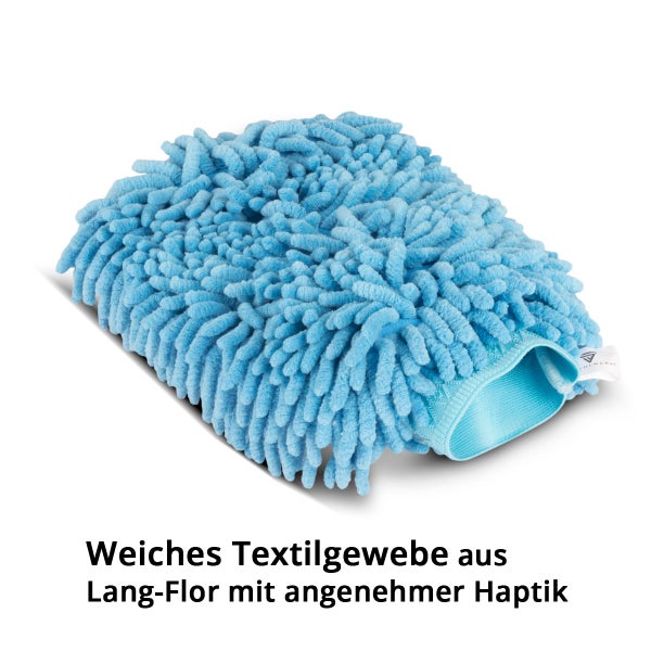 STAHLWERK Autowaschhandschuh 5er Set Reinigungshandschuh Mikrofaser Schwamm