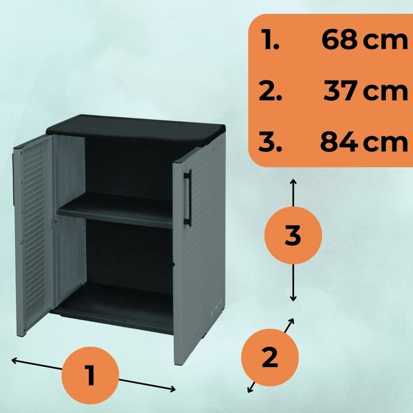Gartenschrank Wetterfest Outdoor Kunststoff Schrank Kunststoffschrank Haushaltsschrank Mehrzweckschrank Balkonschrank Geräteschrank Terrassenschrank