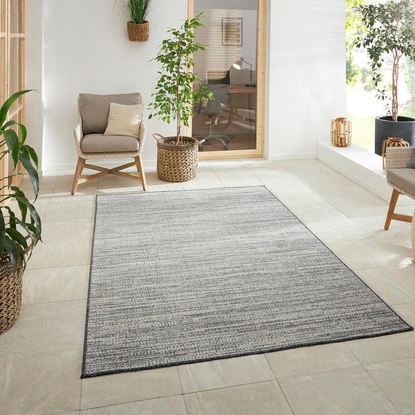 In-und Outdoor Wendeteppich Mélange Silver - 80x250x0,5cm