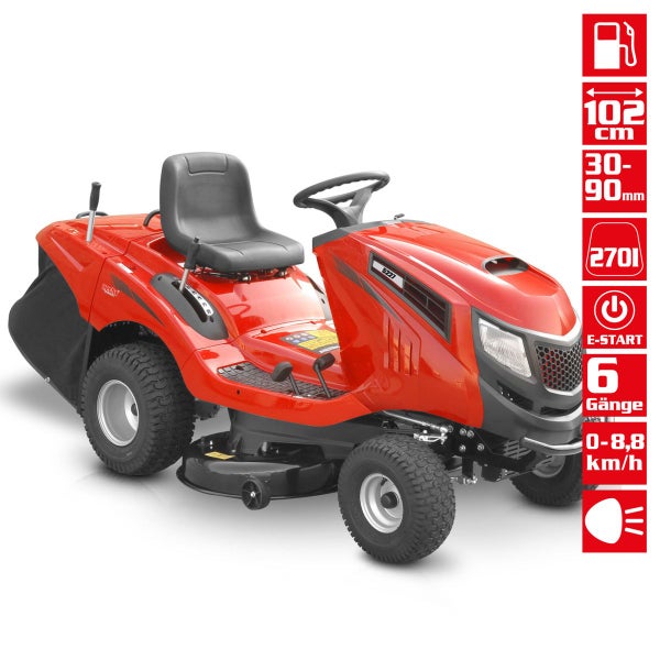 Aufsitzmäher mit Grasfangkorb