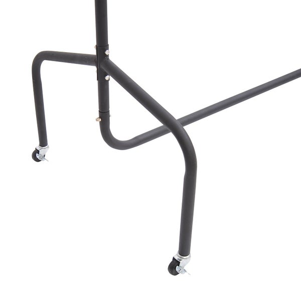 HOMCOM, Kleiderständer, Wäscheständer , L150 x B60 x H170 cm, Metall, Schwarz