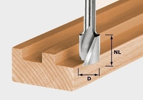 Festool Spiralnutfräser HW Schaft 8 mm HW Spi S8 D6/21 - 490978