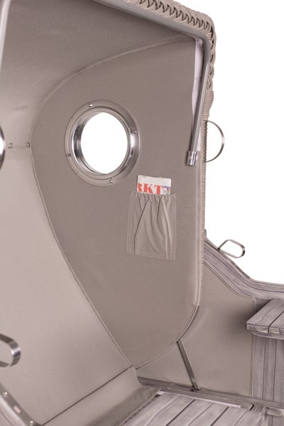 Strandkorb Rantum Mahagoni washed grey PE koboo grey Dessin 586