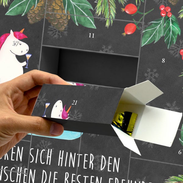 Mr. & Mrs. Panda Befüllbarer Adventskalender Einhorn Sekt - Schwarz