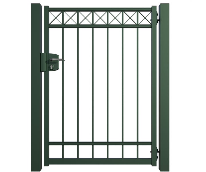 Metall Gartentür mit Schloss