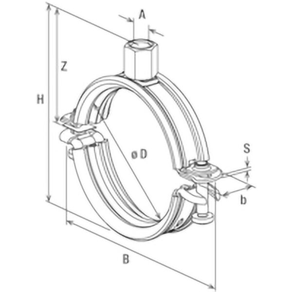 Fischer Rohrschelle Univ. FRS-L 193-201 M8/M10 (15 Stk.) - 569823
